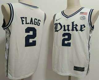 Men%27s Duke Blue Devils #2 Cooper Flagg White Alternate College Basketball Jersey